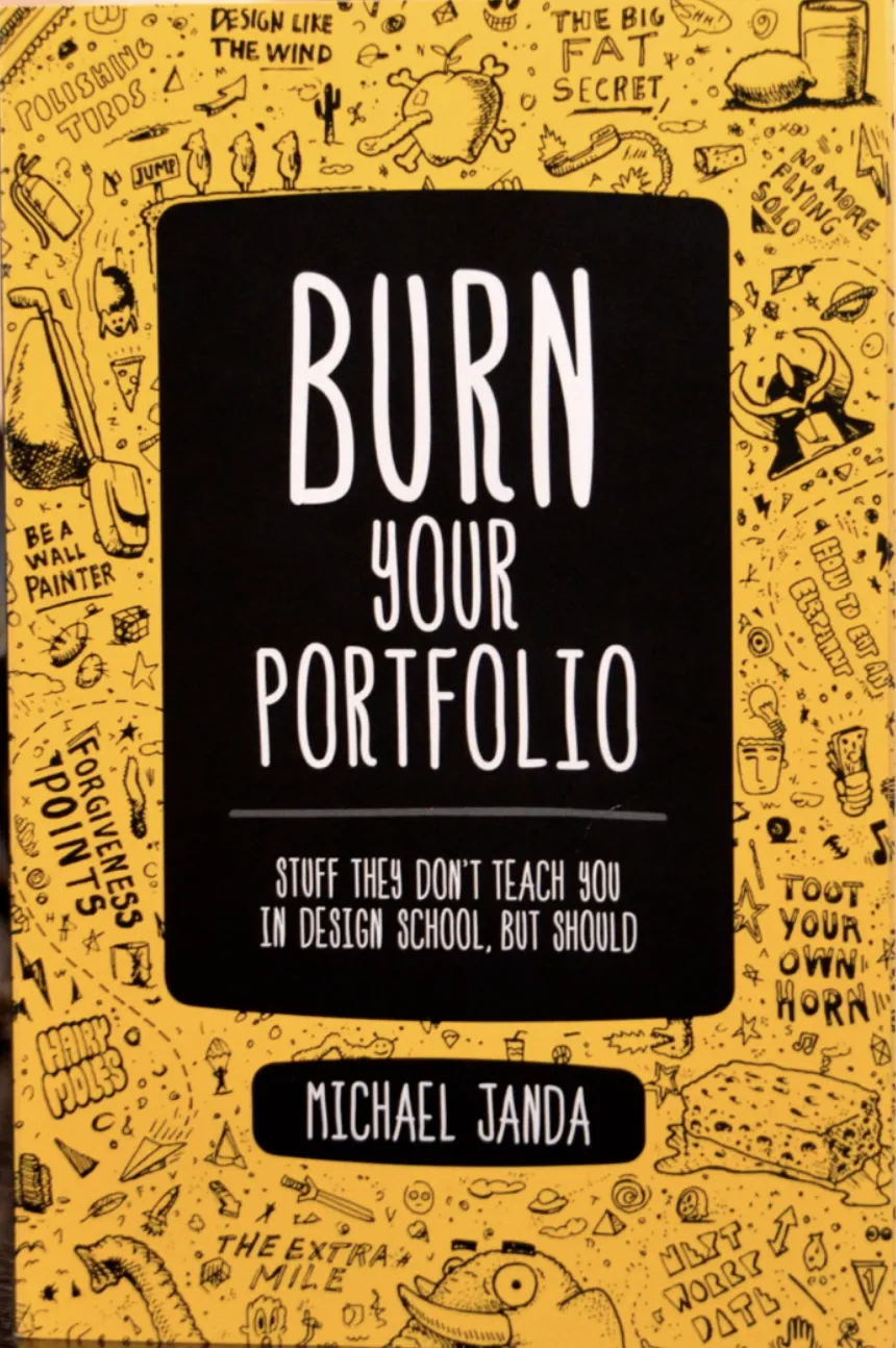 Book cover of Burn Your Portfolio by Michael Janda