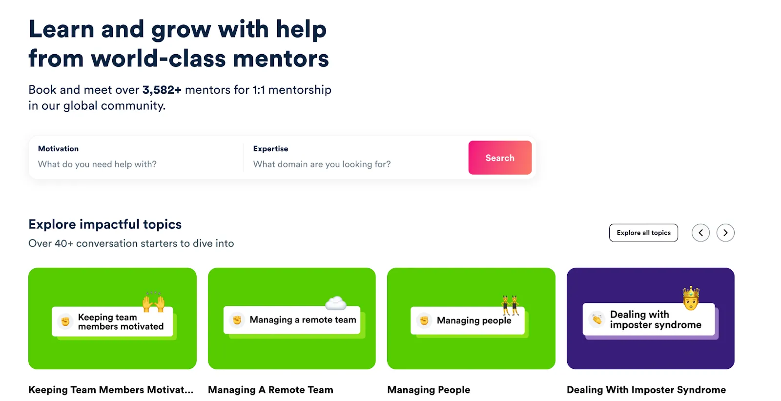 ADPList homepage for booking free mentorship sessions with design mentors worldwide