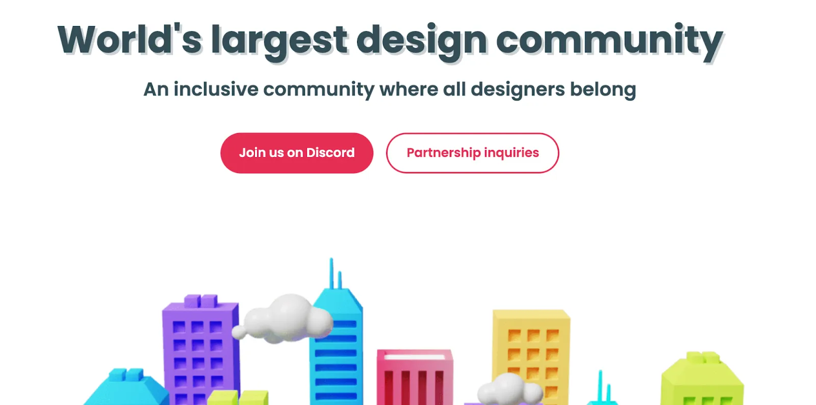Design Buddies community website welcoming designers entering the industry