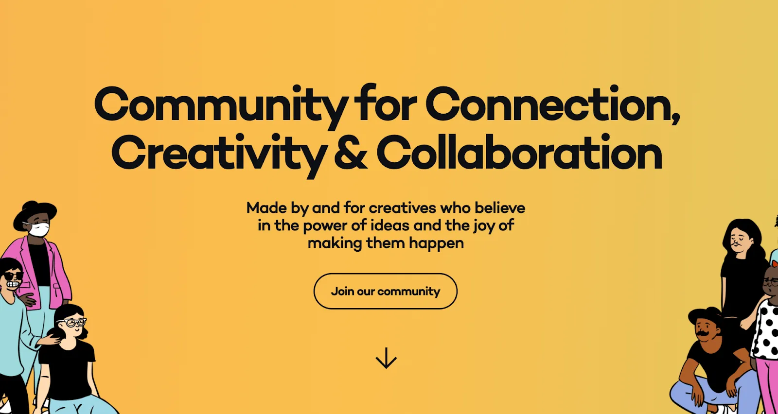 DesignCalendar homepage listing weekly events and resources for creatives