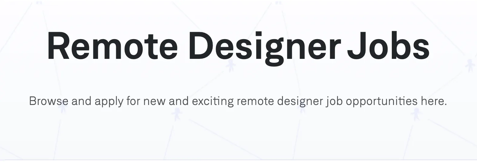 We Work Remotely design category page listing remote designer jobs from global tech companies