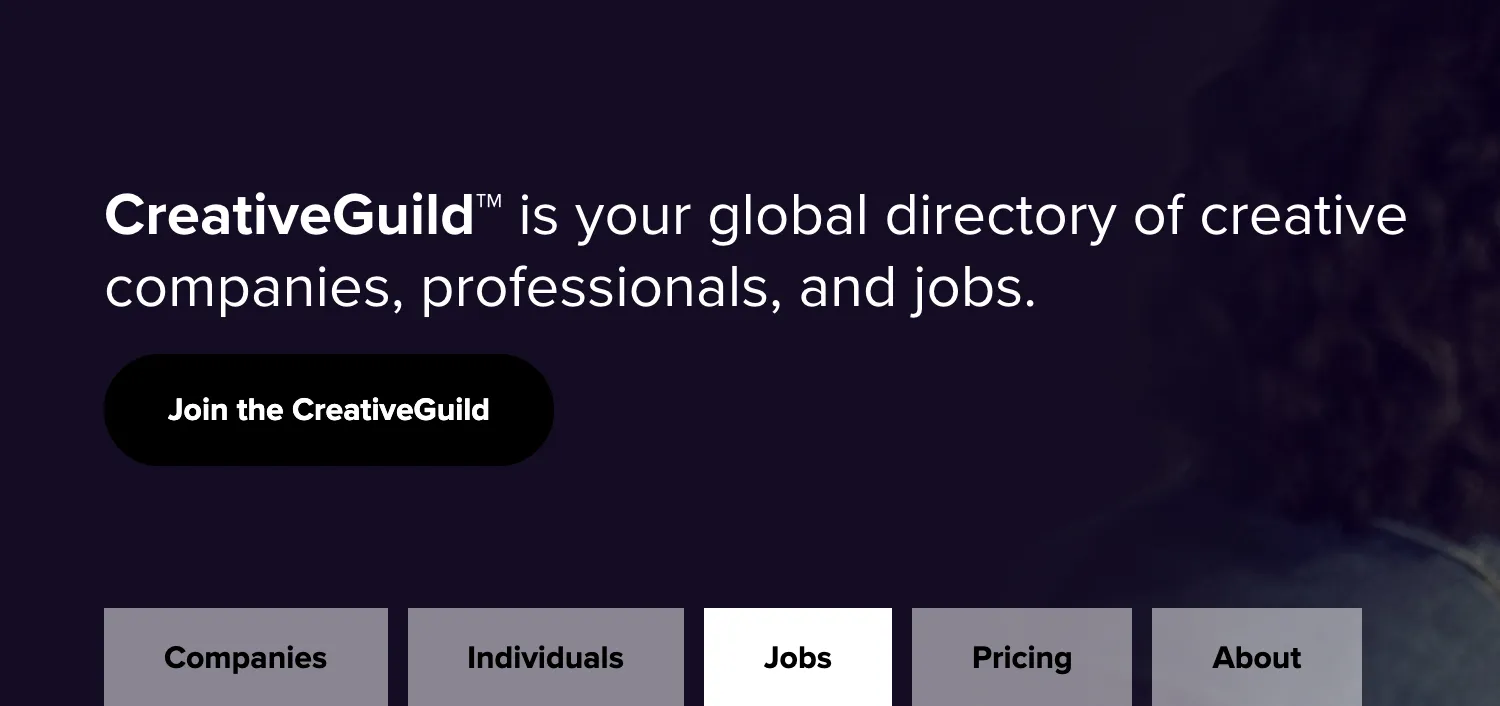 CreativeMornings jobs page showing creative job vacancies from the global CreativeMornings community